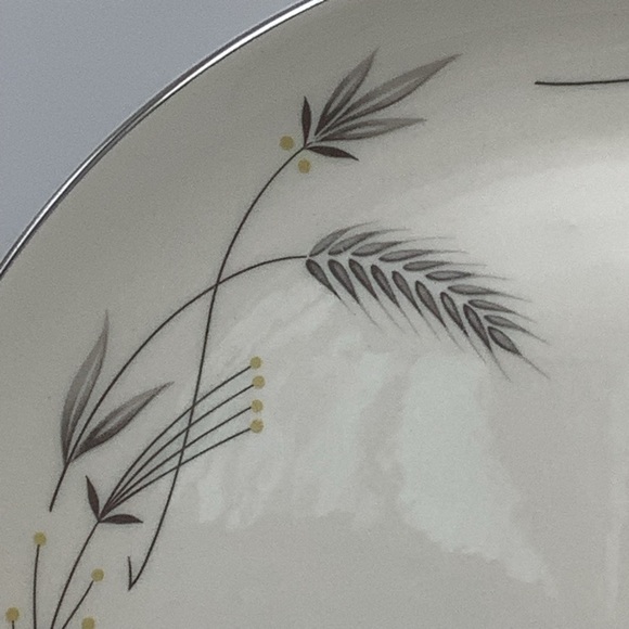 Vintage Taylor Smith & Taylor Co. Taylorton Silver Wheat Dinner Plate - Picture 2 of 7